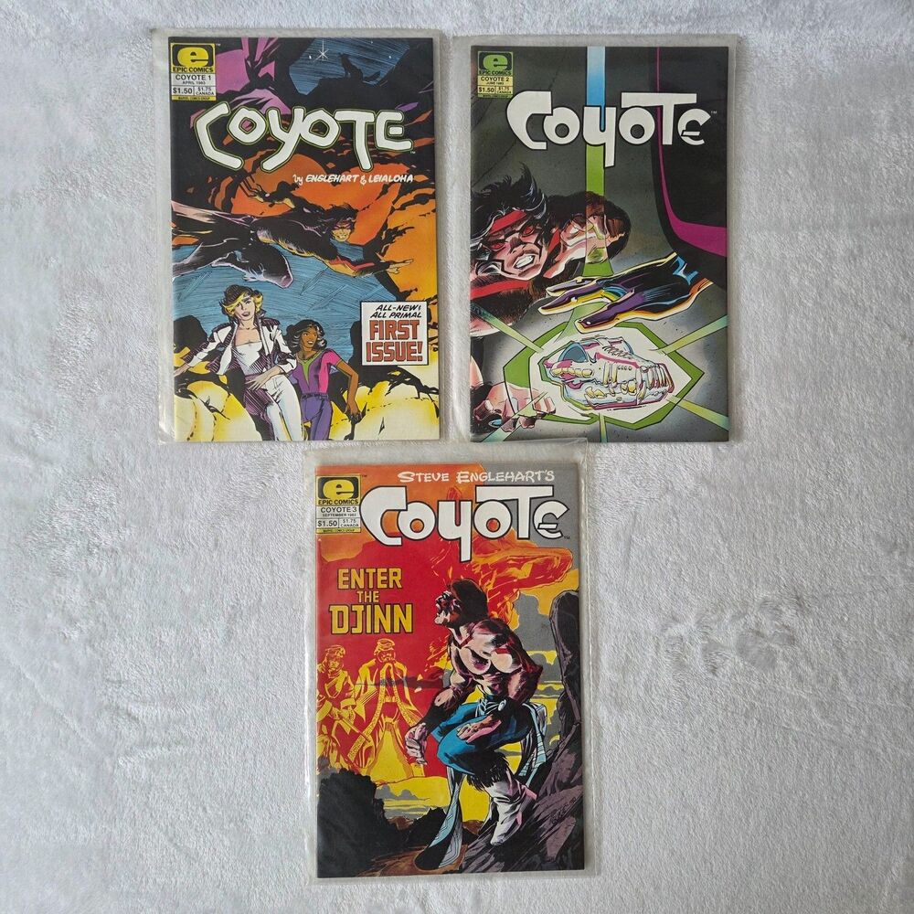 Coyote #1-3 | 1983 Epic Comics Englehart 80s Indie Lot Bagged VF
